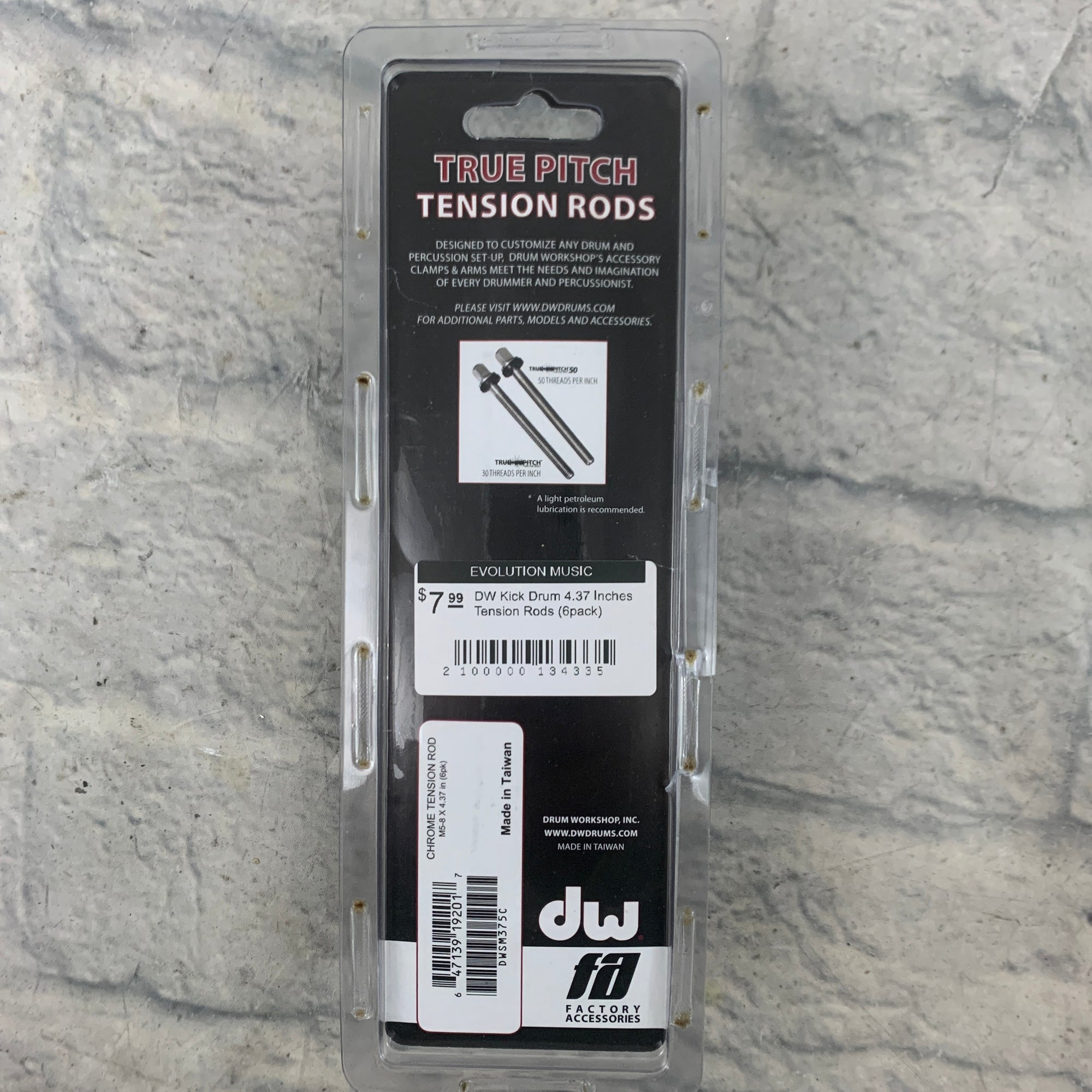 DW Kick Drum 4.37 Inches Tension Rods (6pack)
