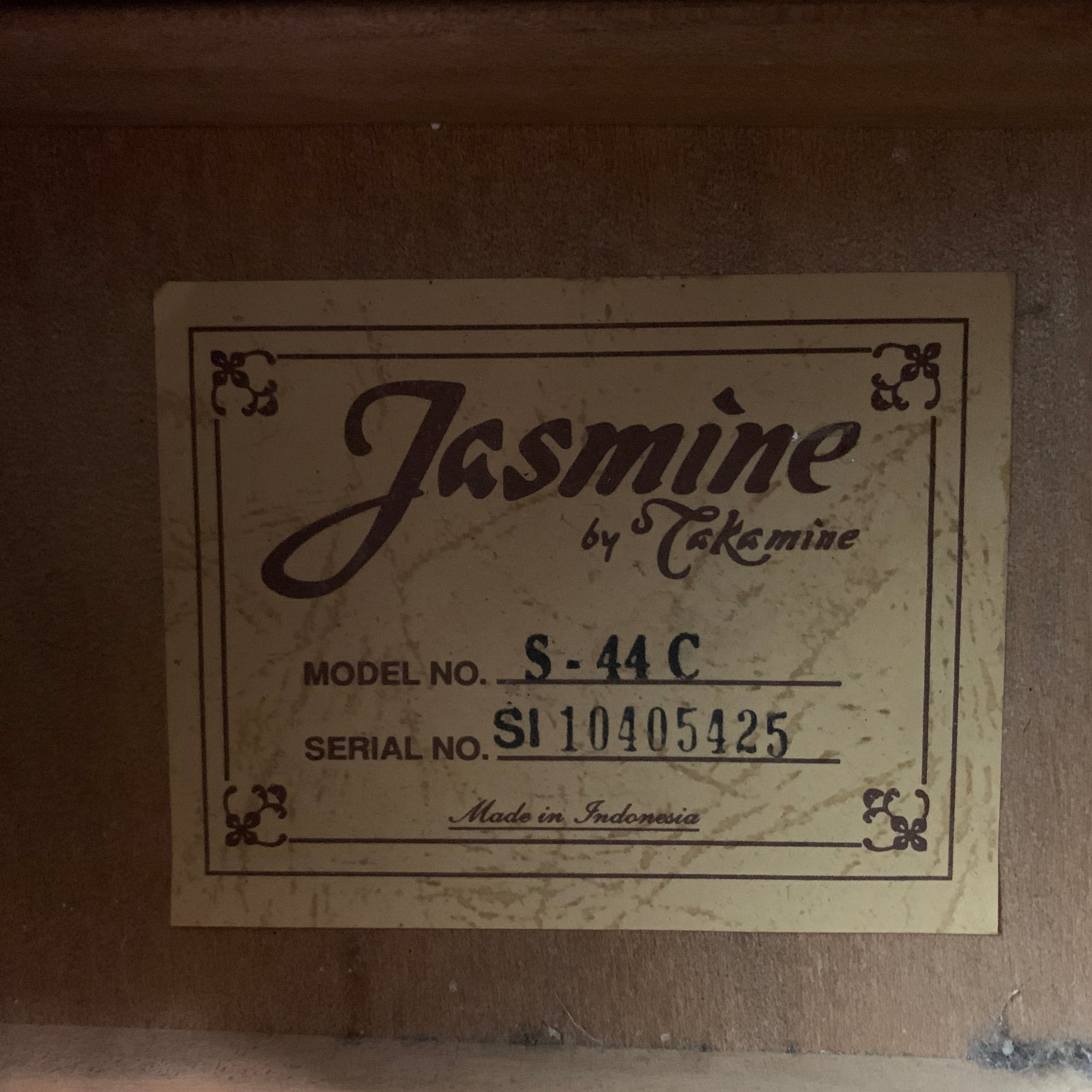 Jasmine S-44C Acoustic Cutaway AS IS