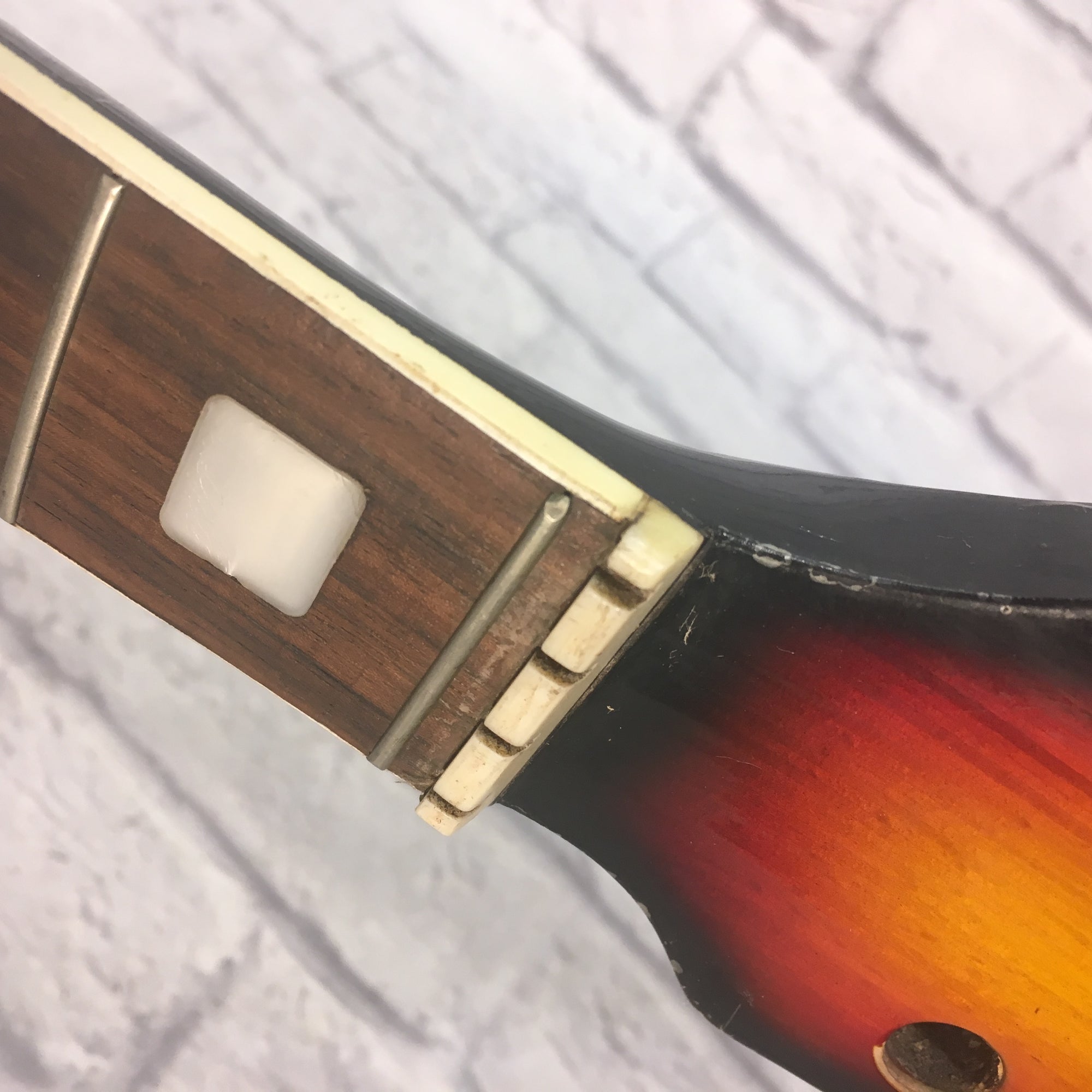 Vintage 1960s Short Scale Bass Guitar Neck (G) Rosewood Fretboard Made in Japan