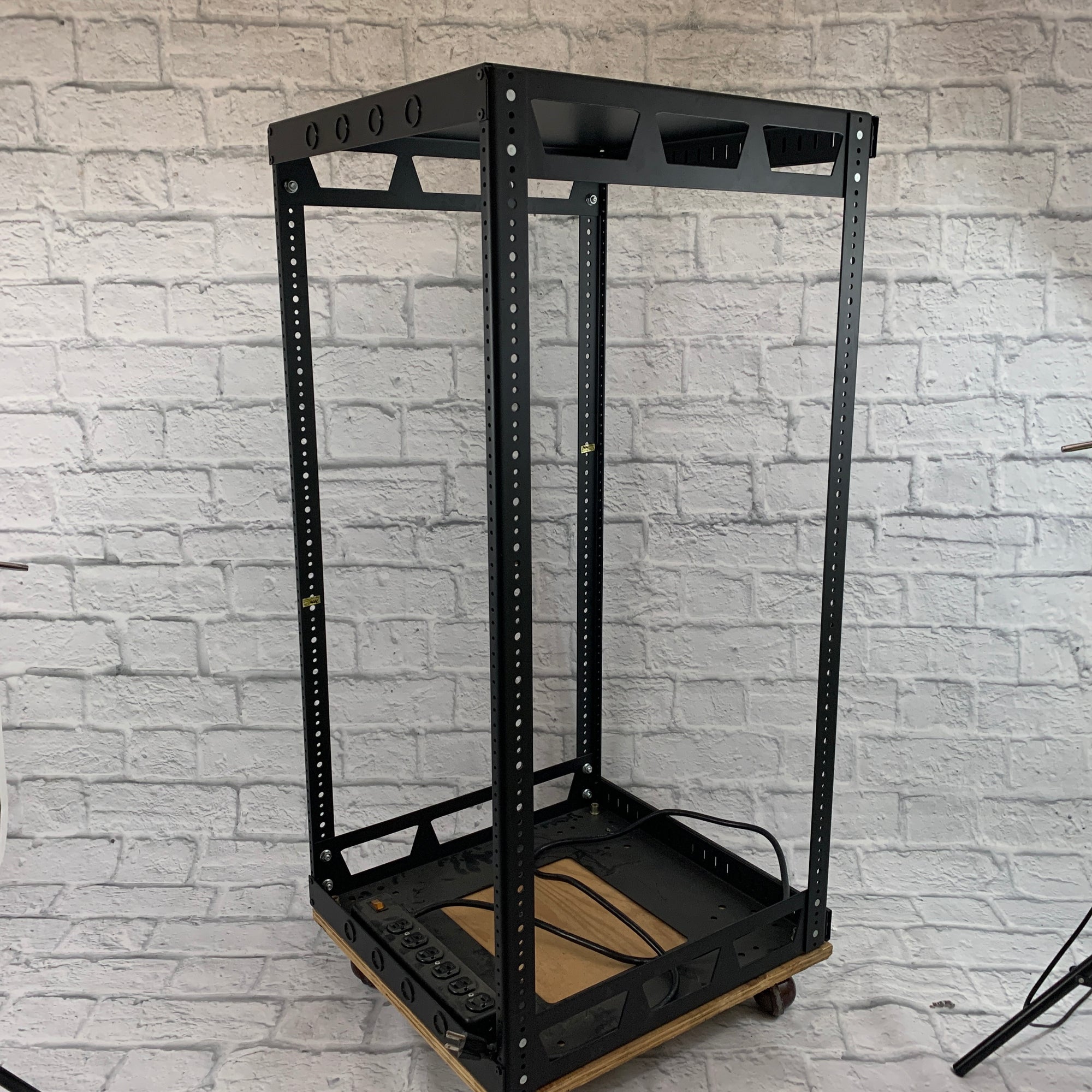 Unbranded Rolling 42" Tall 24U Studio Rack