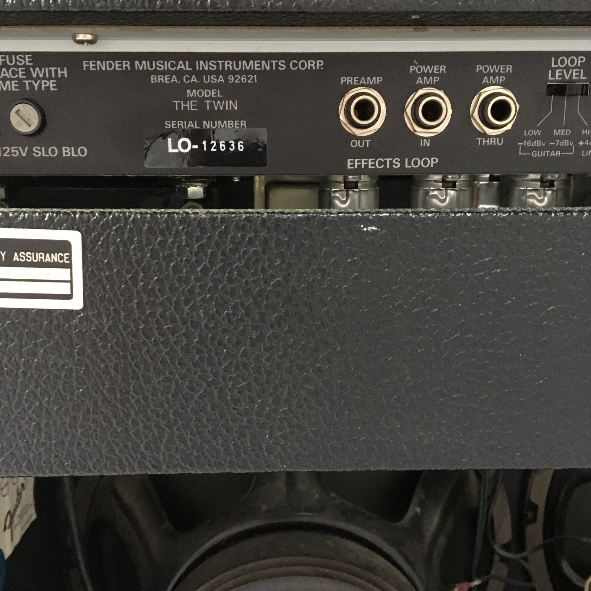 1992 Fender The Twin Red Knob Tube Guitar Combo Amplifier