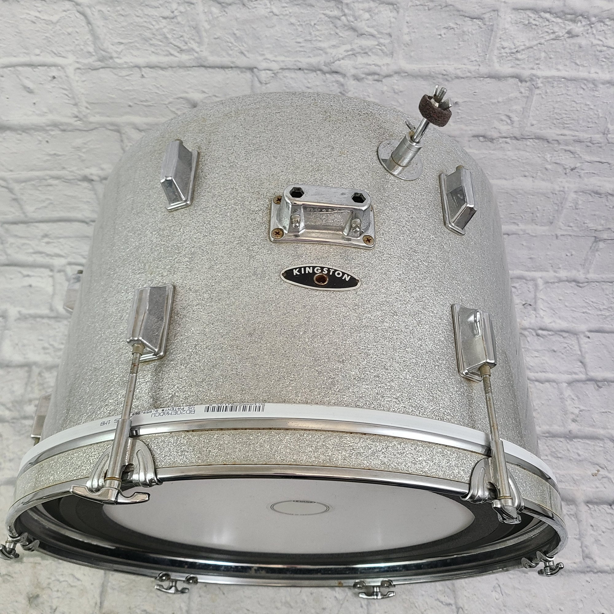 Kingston MIJ 20" Bass Drum - Silver Sparkle Wrap
