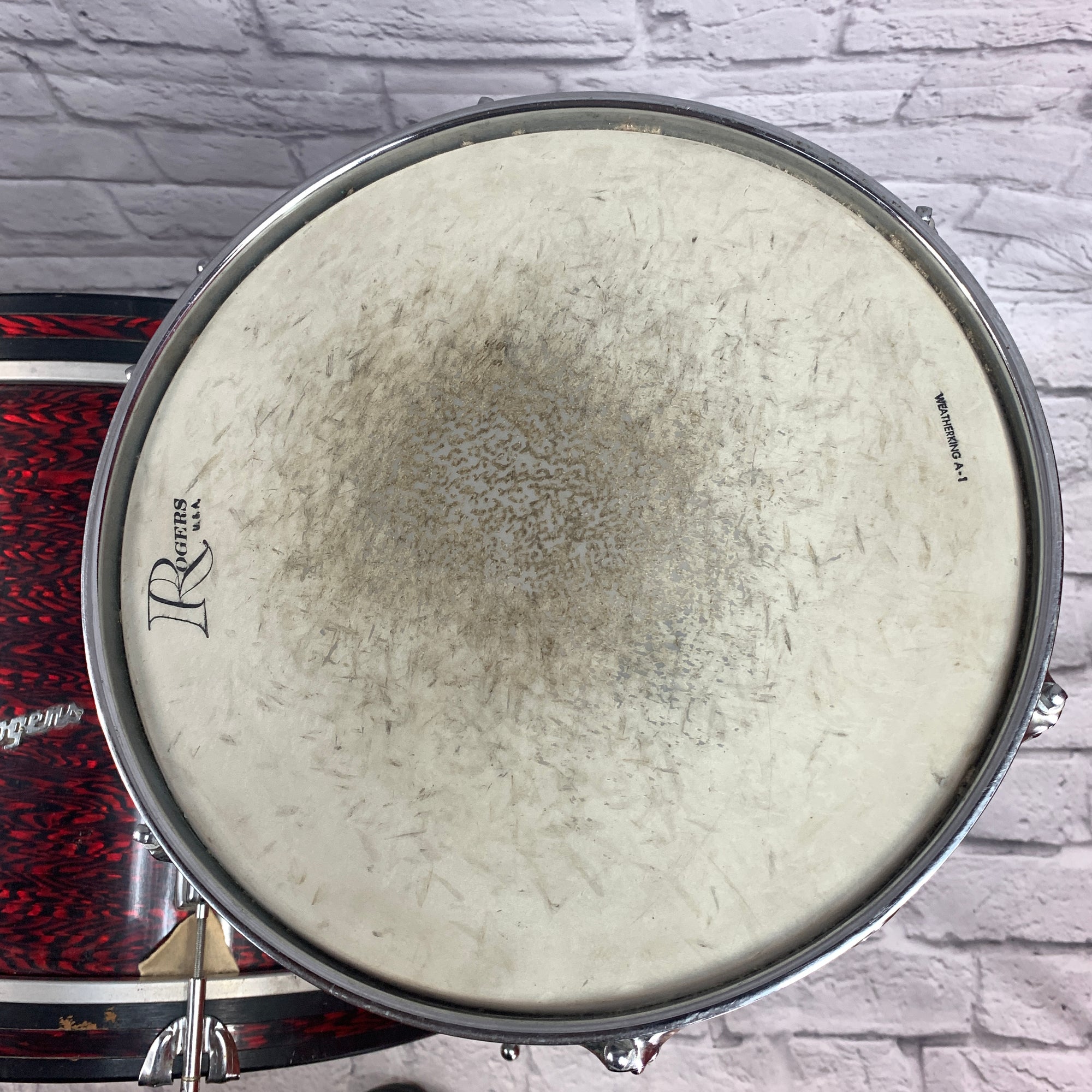Vintage Rogers Holiday Swingtime 3pc Drum Kit in Red Onyx