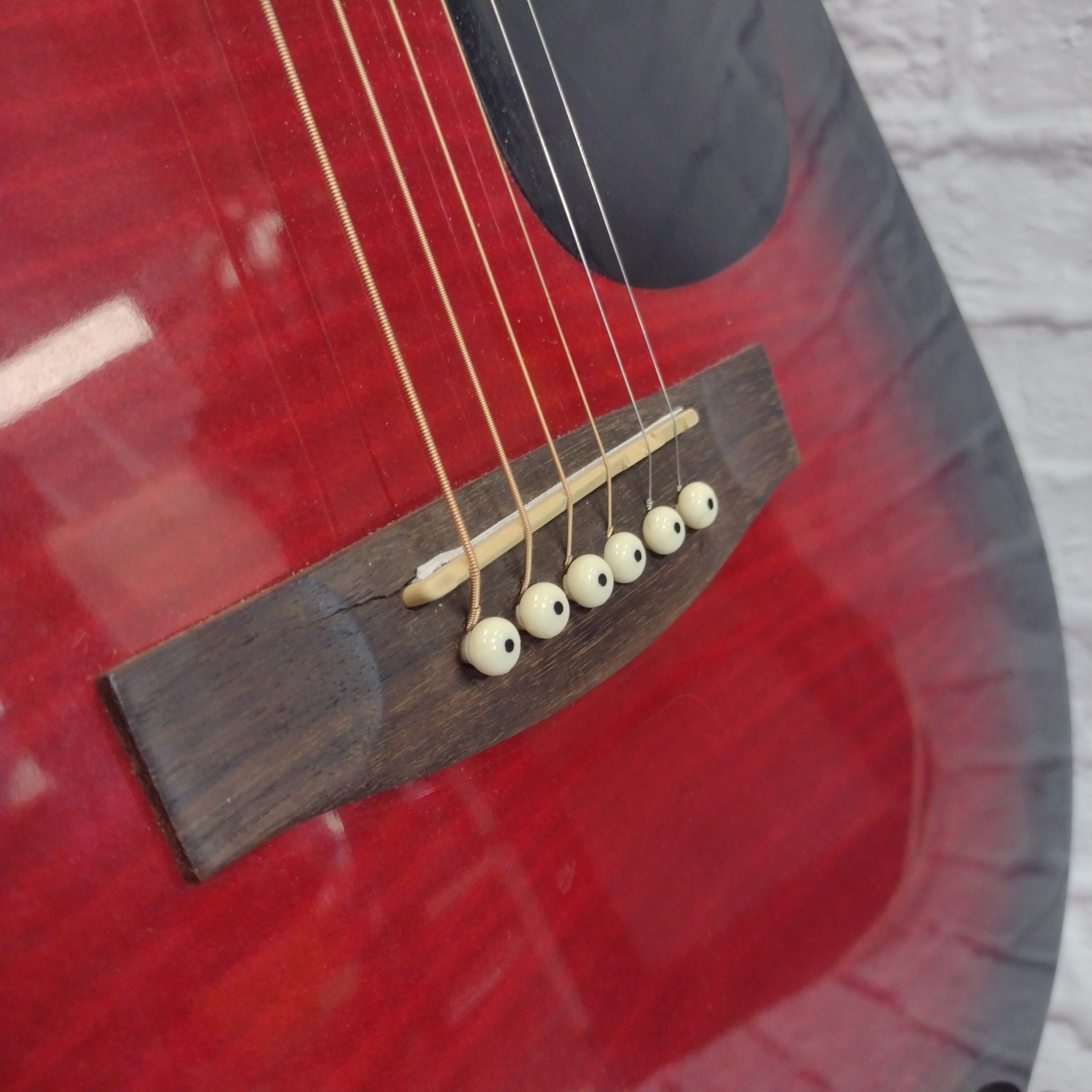 Jay Turser JJ45 Red Acoustic Guitar