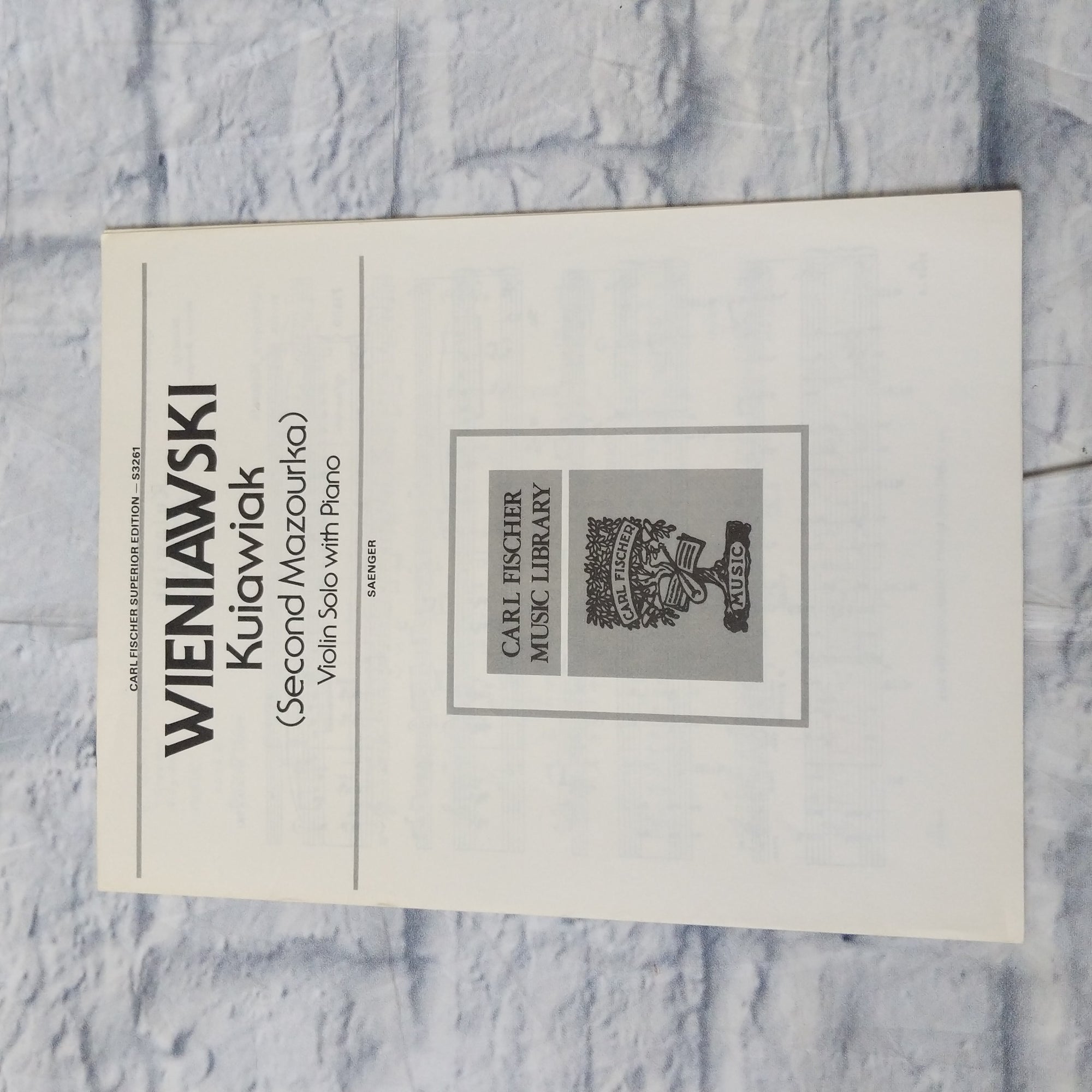 Wieniawski Kuiawiak (Second Mazourka) Violin Solo with Piano