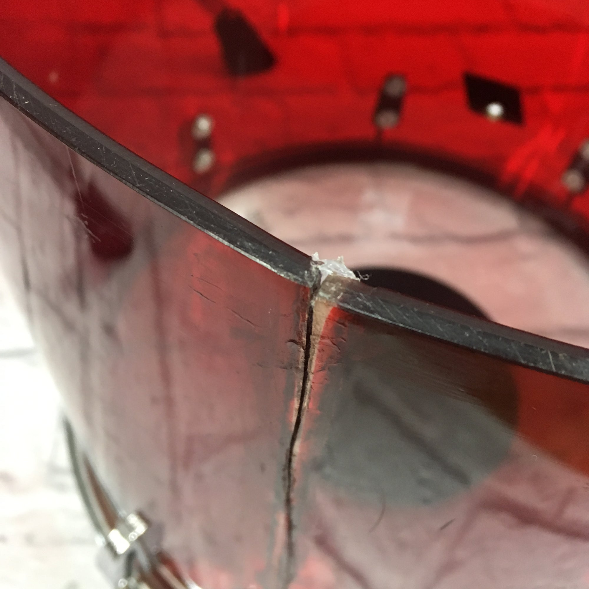 Ludwig Vistalite Red 2 Piece Concert Toms w/ Stand