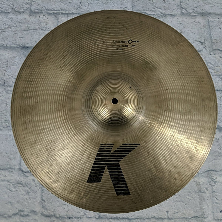 Vintage Zildjian K 18" Z-Mac Multi Application Concert Marching Jazz Crash Ride Cymbal