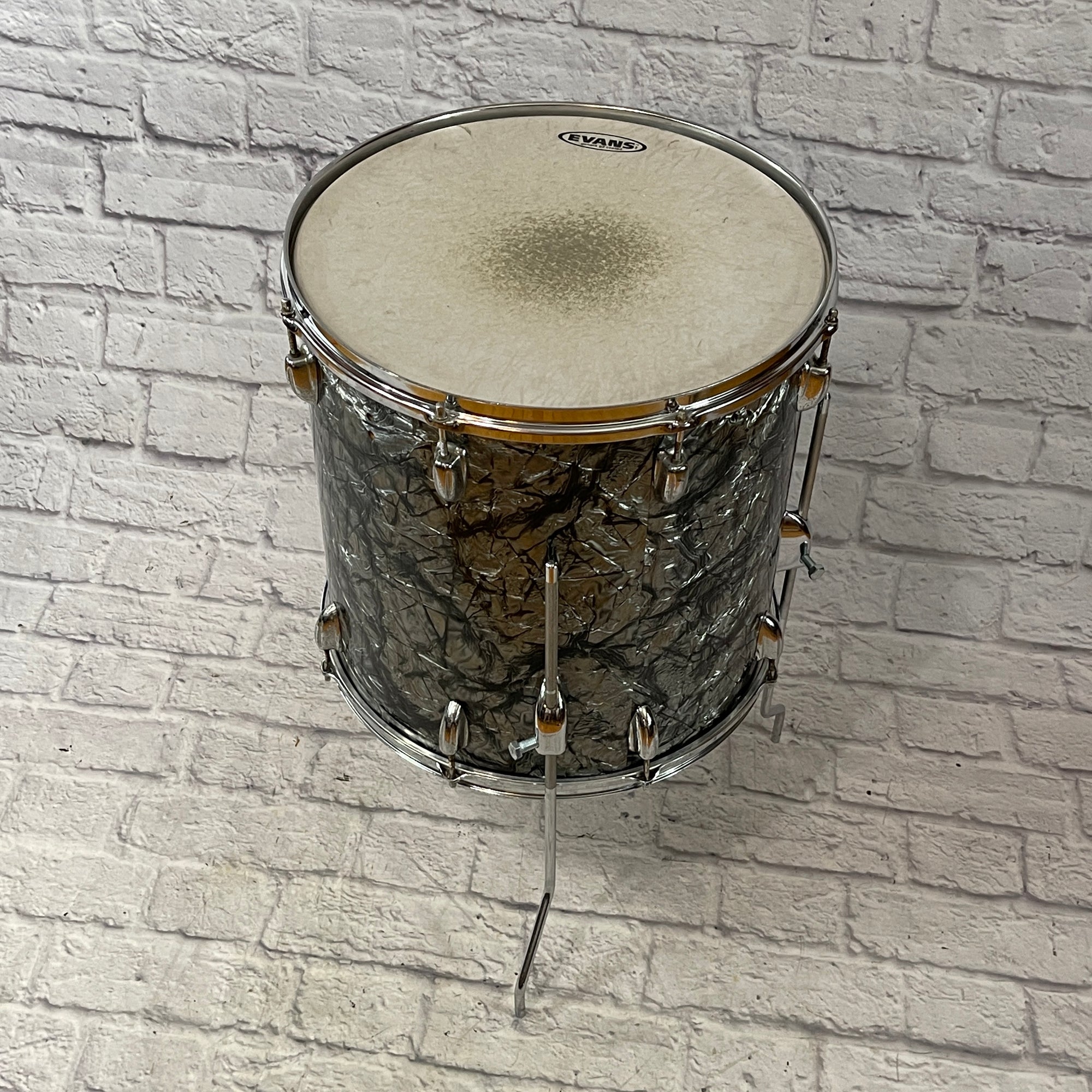 Vintage Slingerland 16 x 16 Black Diamond Floor Tom