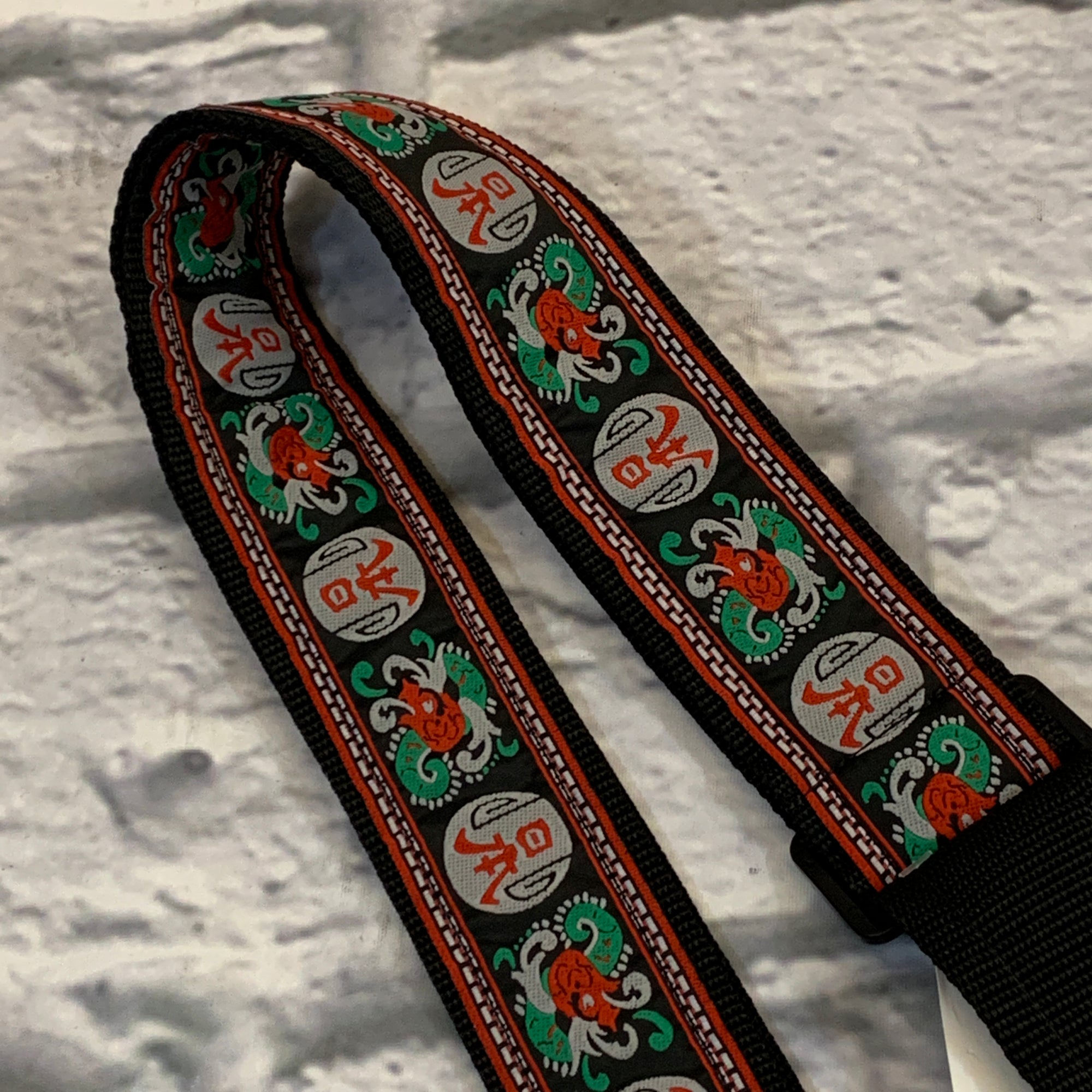 Levy's M8ASA - Red Asian Script Jacquard Guitar Strap