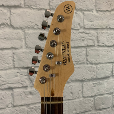Nashville Guitar Works 130 Double Cutaway - Red, Rosewood Fretboard