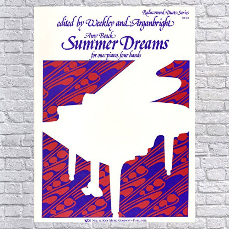 Amy Beach Summer Dreams One Piano Four Hands Duet Book