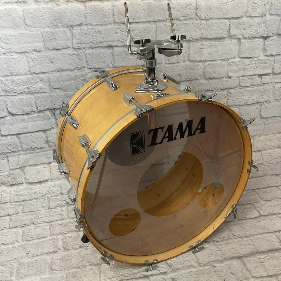 Vintage 80s Tama Superstar 24 x 14 Natural Maple Bass Drum