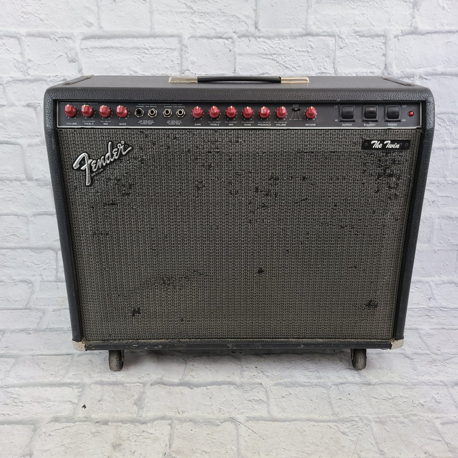 1980s Fender The Twin Red Knob Guitar Combo Amp (NEEDS SERVICING)