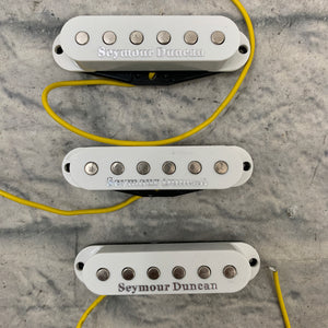Unknown Single Coil Strat 3 Pickup Set With Seymour Duncan Covers