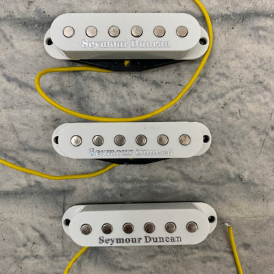 Unknown Single Coil Strat 3 Pickup Set With Seymour Duncan Covers