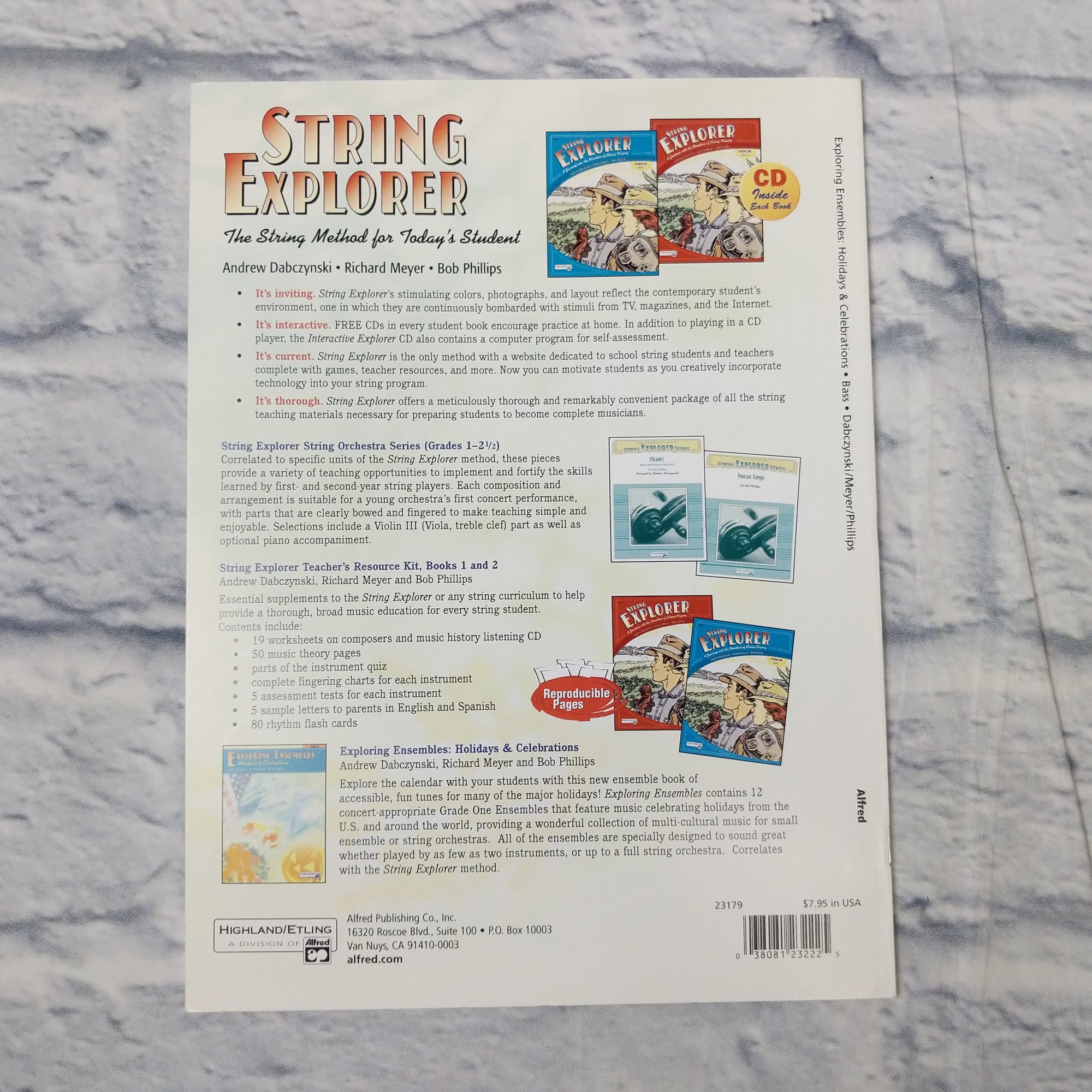 00-23179 Exploring Ensembles- Holidays & Celebrations - Bass - Music Book