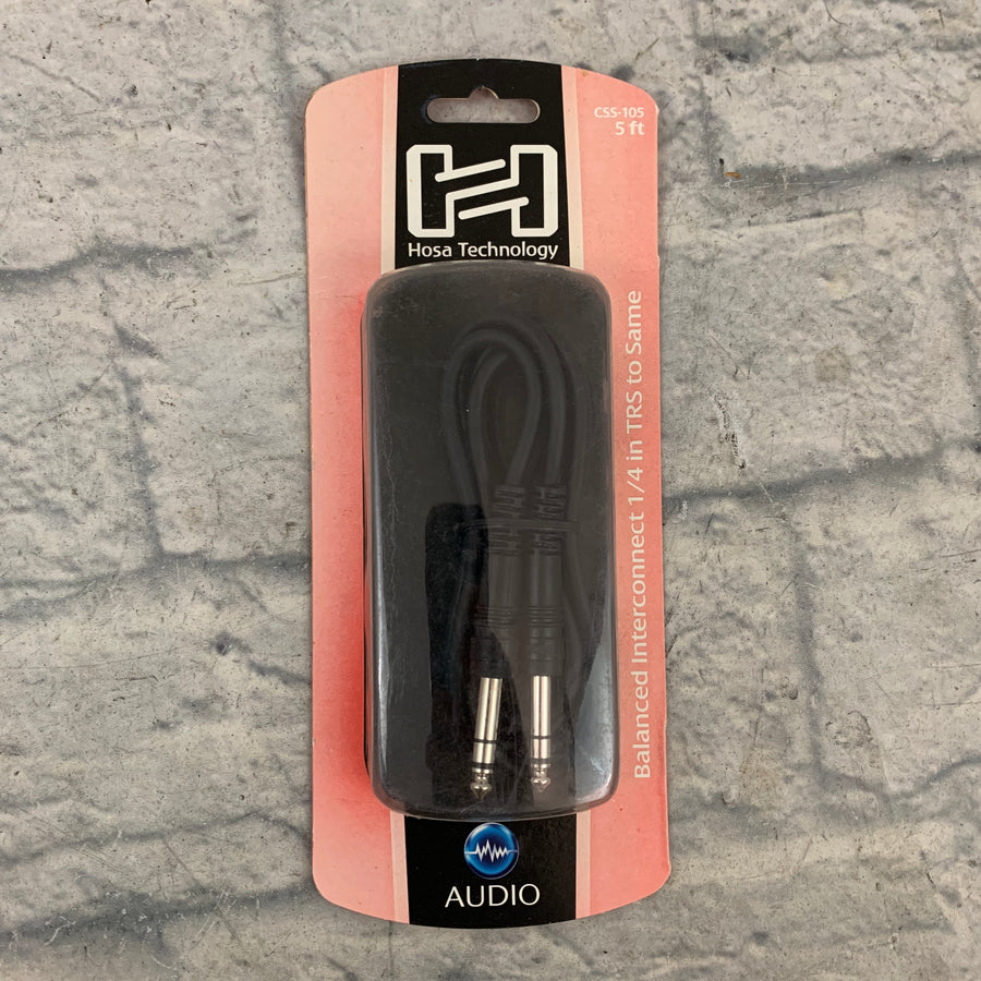 Hosa CSS-105 Balanced 1/4" Interconnect Cable 5ft