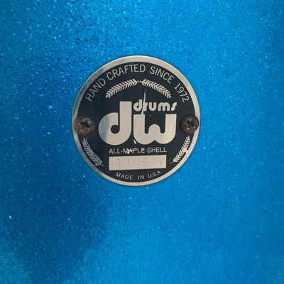 DW Drum Workshop Blue Sparkle 18x22 Maple Shell Bass Drum