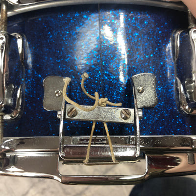 Vintage Slingerland 14 x 5.5 Radio King Snare - Blue Sparkle