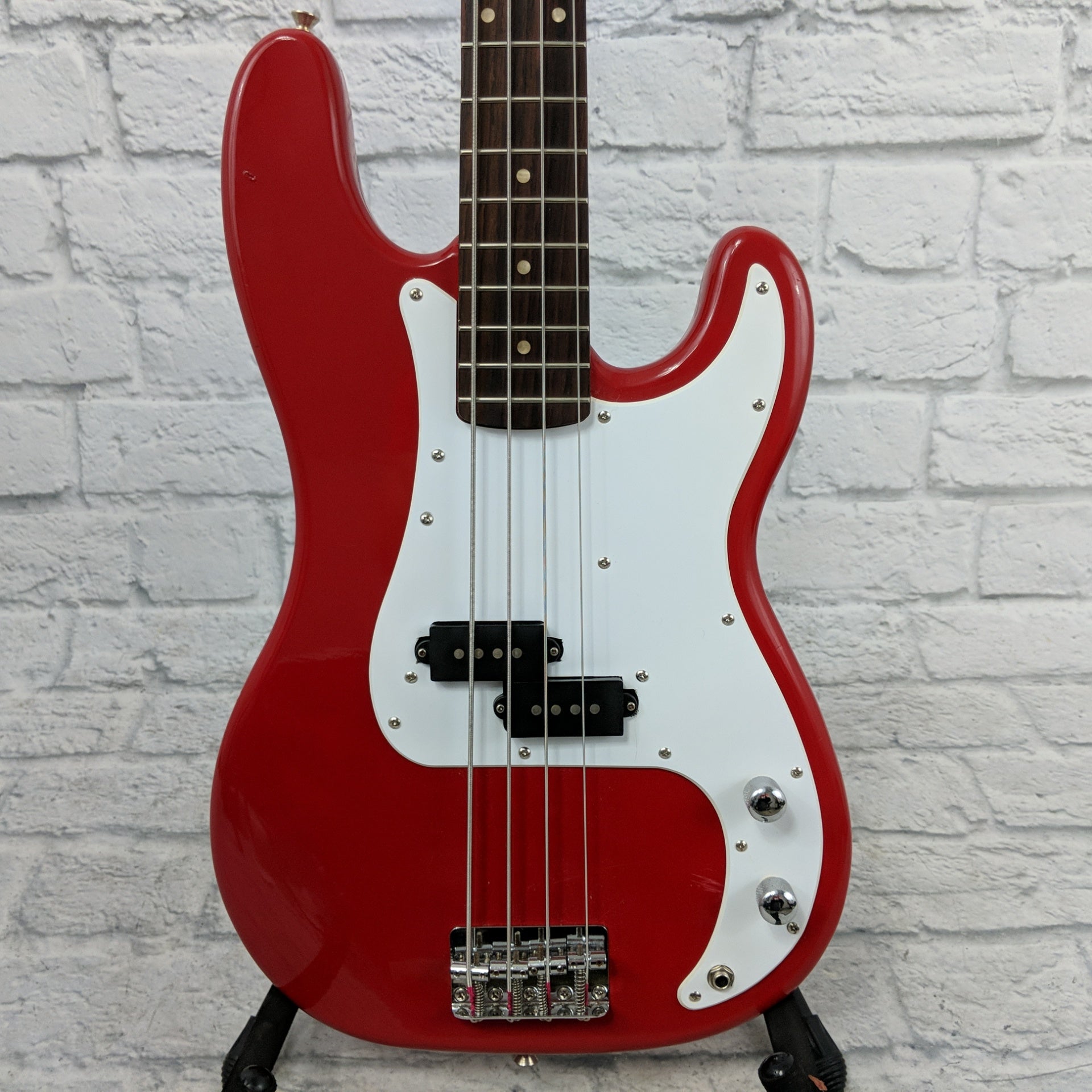 ** Squier 4 String Precision P Bass Partscaster Red