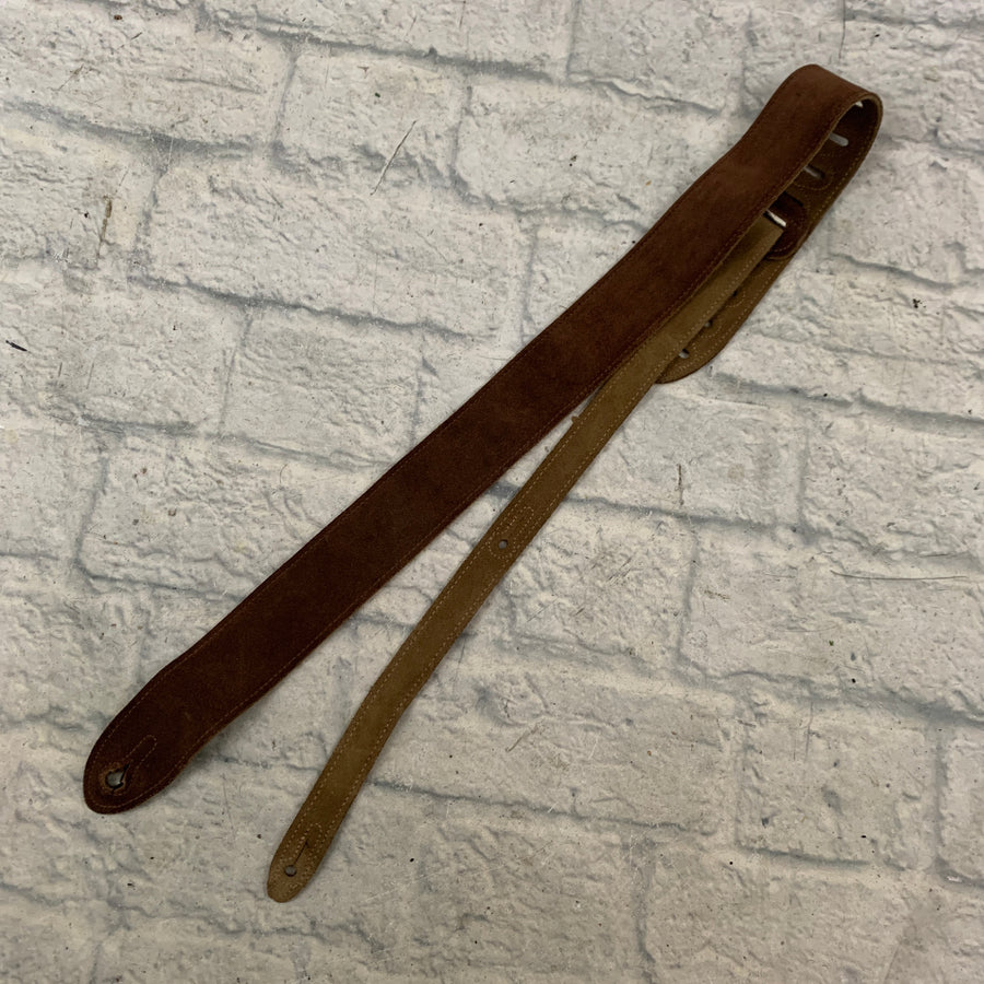 2" Brown Suede Leather Strap