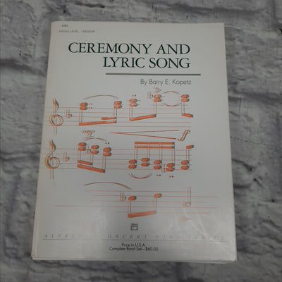 Ceremony and Lyric Song for Medium Level Concert Band