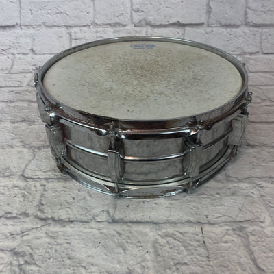 1970's LUDWIG SNARE DRUM BLUE & OLIVE BADGE 6.5"X14" AS IS