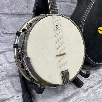 Vintage 1930s Bacon & Day Gordon 4 String Tenor Banjo w/ pickup and Grover Tuners