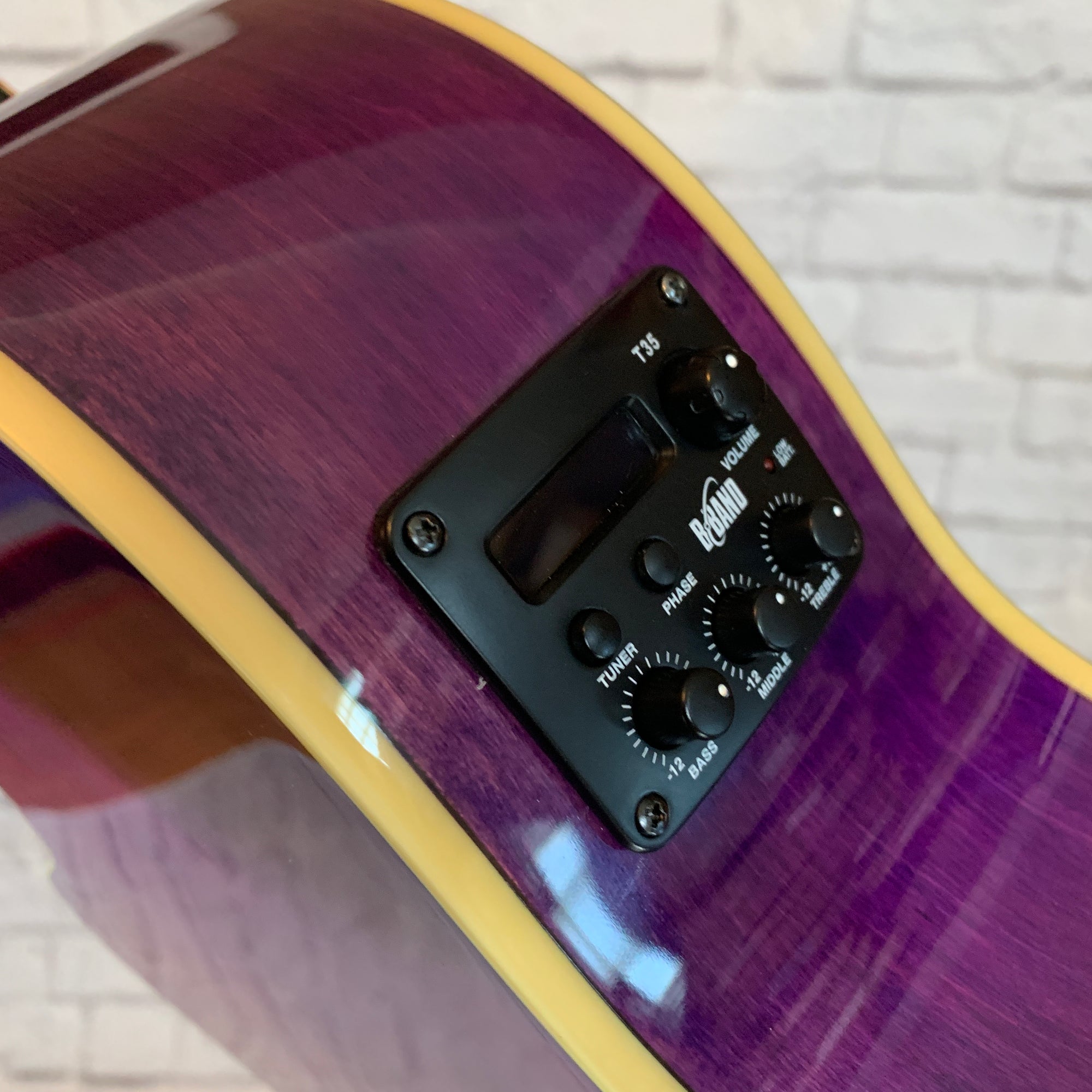 Luna Flora Passion Flower Acoustic-Electric Guitar w/ Case