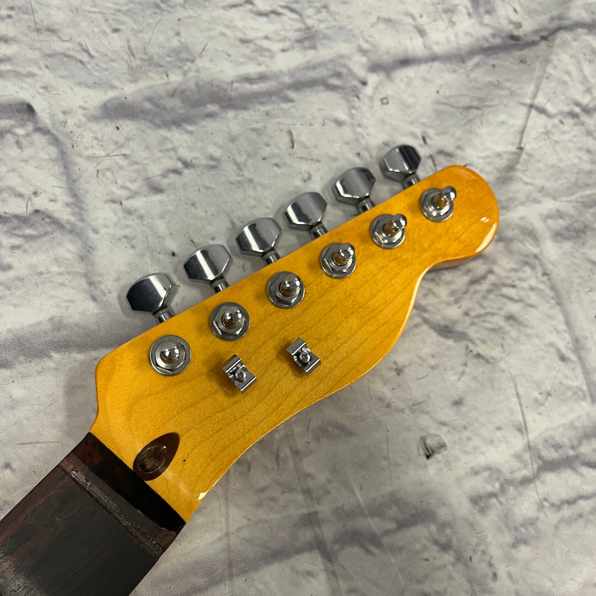Unknown Telecaster Neck 22 Fret Maple Rosewood Abalone Neck
