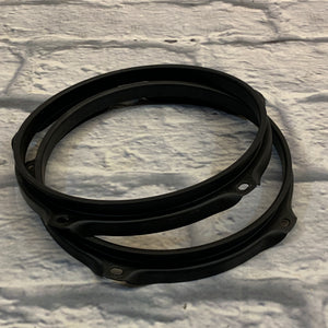 5-Lug 8" Metal Drum Hoop Pair Black