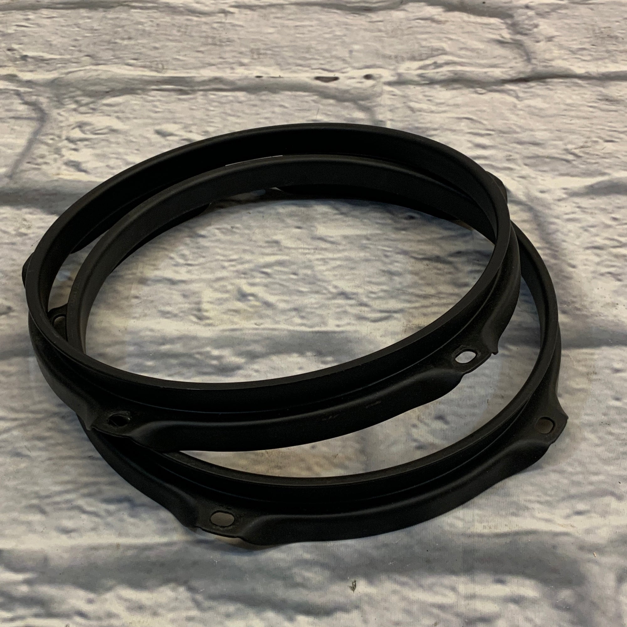 5-Lug 8" Metal Drum Hoop Pair Black