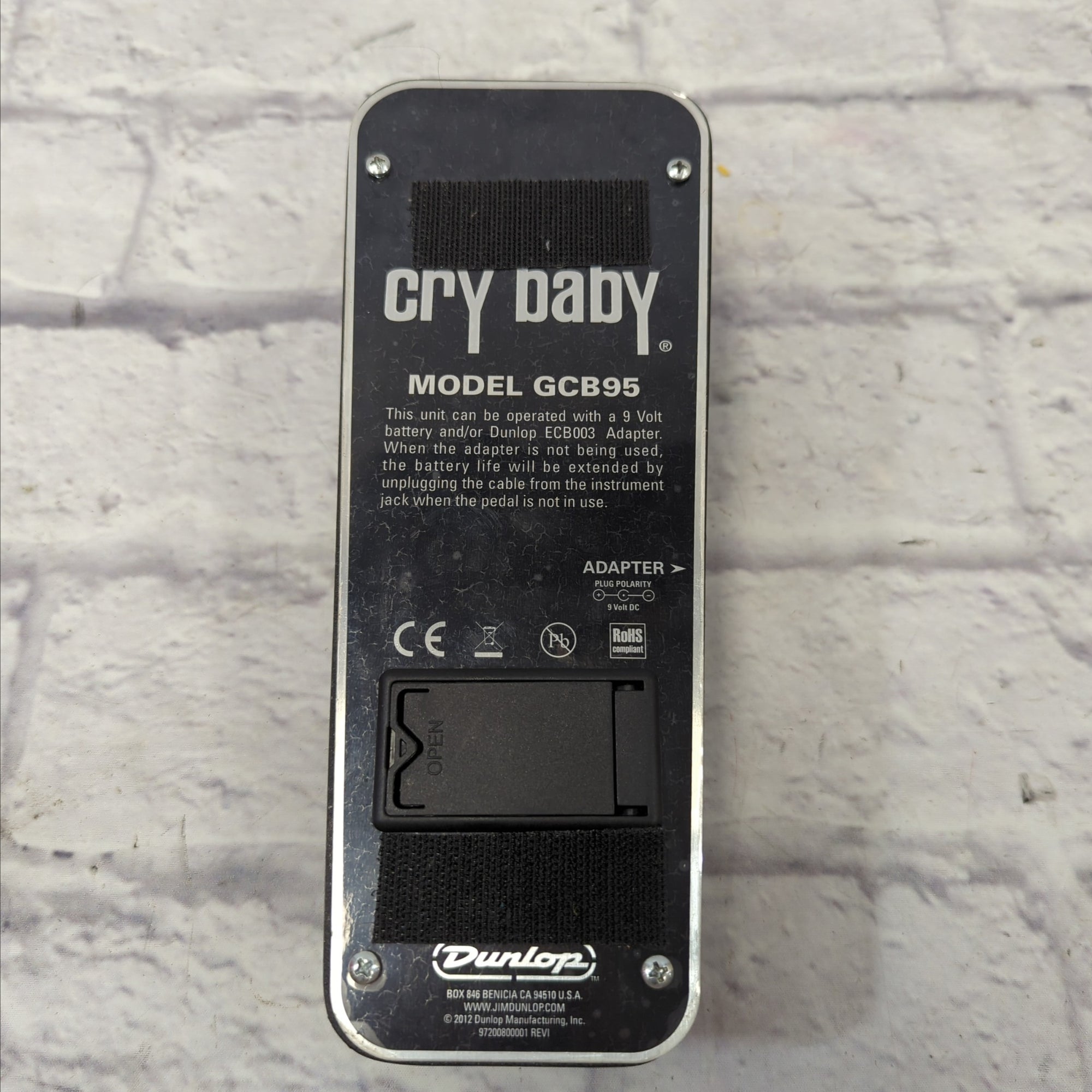 Dunlop GCB-95 Crybaby Wah Pedal - Evolution Music