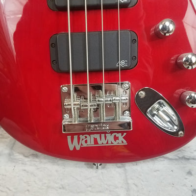 Warwick Rock Bass Streamer 4 String Bass Red