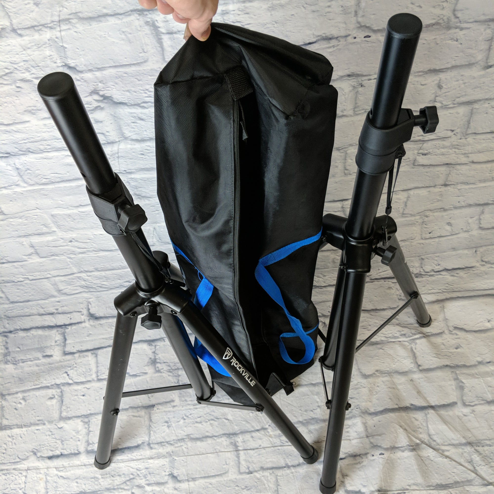 Rockville Speaker Stands Pair with Carrying Bag