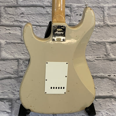 Harmony 70's Off White Strat Copy Project Electric Guitar for Parts