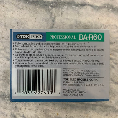 TDK Professional DA-R60 DAT Tape SEALED