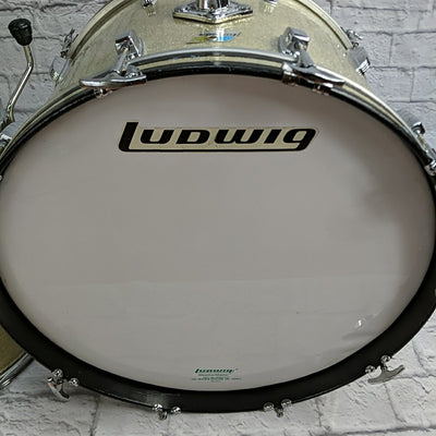 Ludwig Vintage 4pc 1970s Silver Sparkle Drum Kit