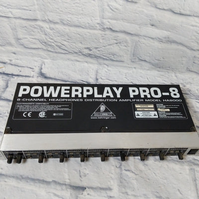Behringer HA8000 Powerplay Pro-8 8-channel High-Power Headphone Mixing Distribution Amplifier Rack