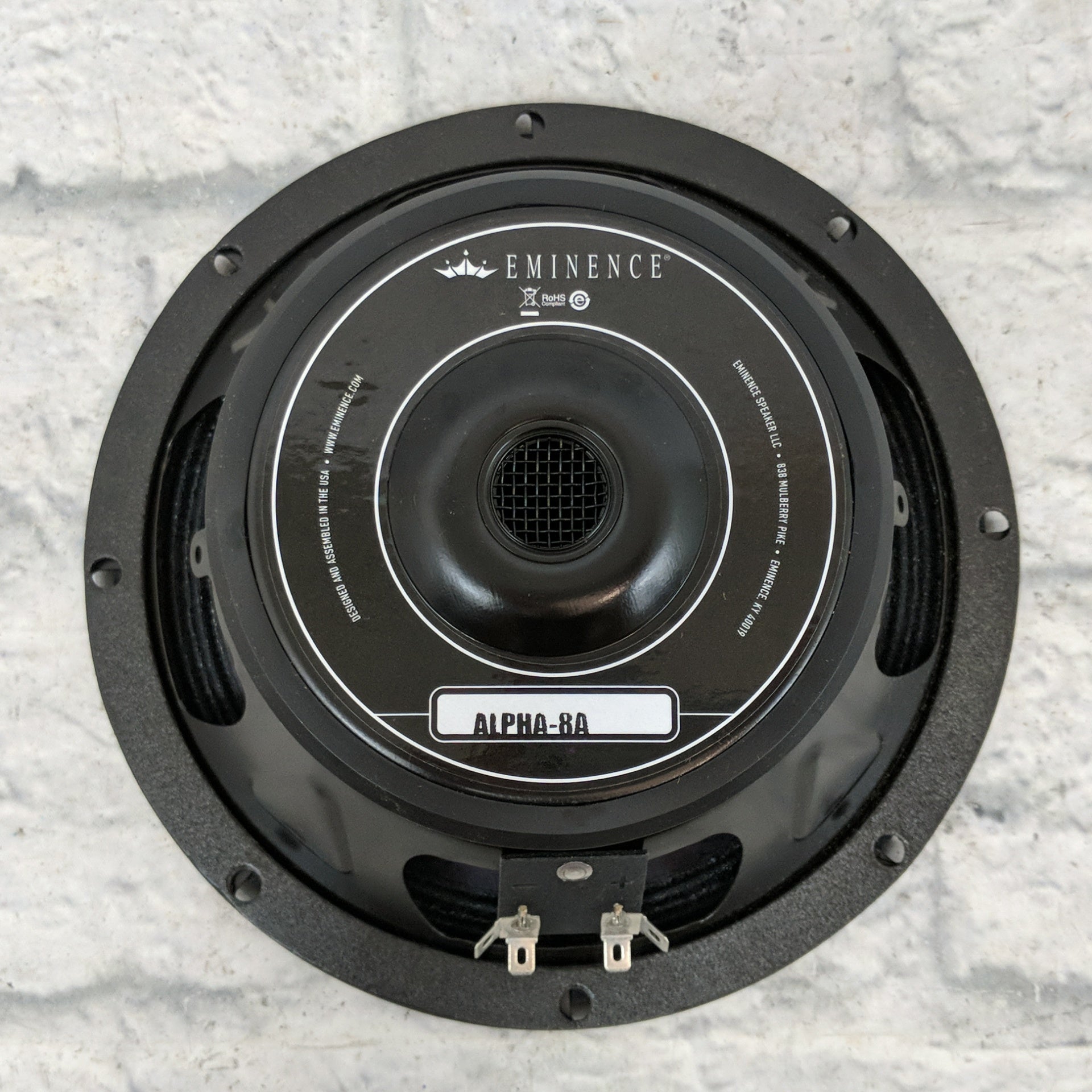 Eminence ALPHA-8A American Standard 8" 125-Watt 8 Ohm Replacement Speaker