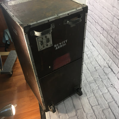 Hewitt Audio 3.5FT Tall Drum Side Fill Monitor 15x2 w 4 Horns and Casters