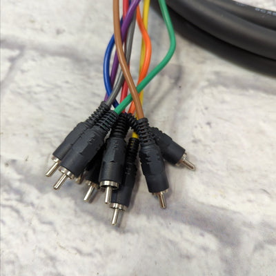 TTL 8CXS(A) 8-Channel Unbalanced Recording Snake 1/4 in TS to RCA 12 Foot