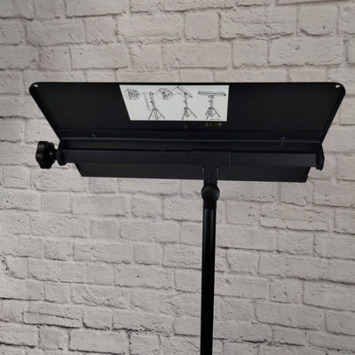 Audio2000'S Heavy-Duty Portable Folding Sheet Music Stand for Orchestra with Bag