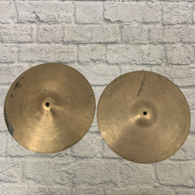 Zildjian 60s Top 70s Bottom Thin Stamp 14" Hi Hat Pair