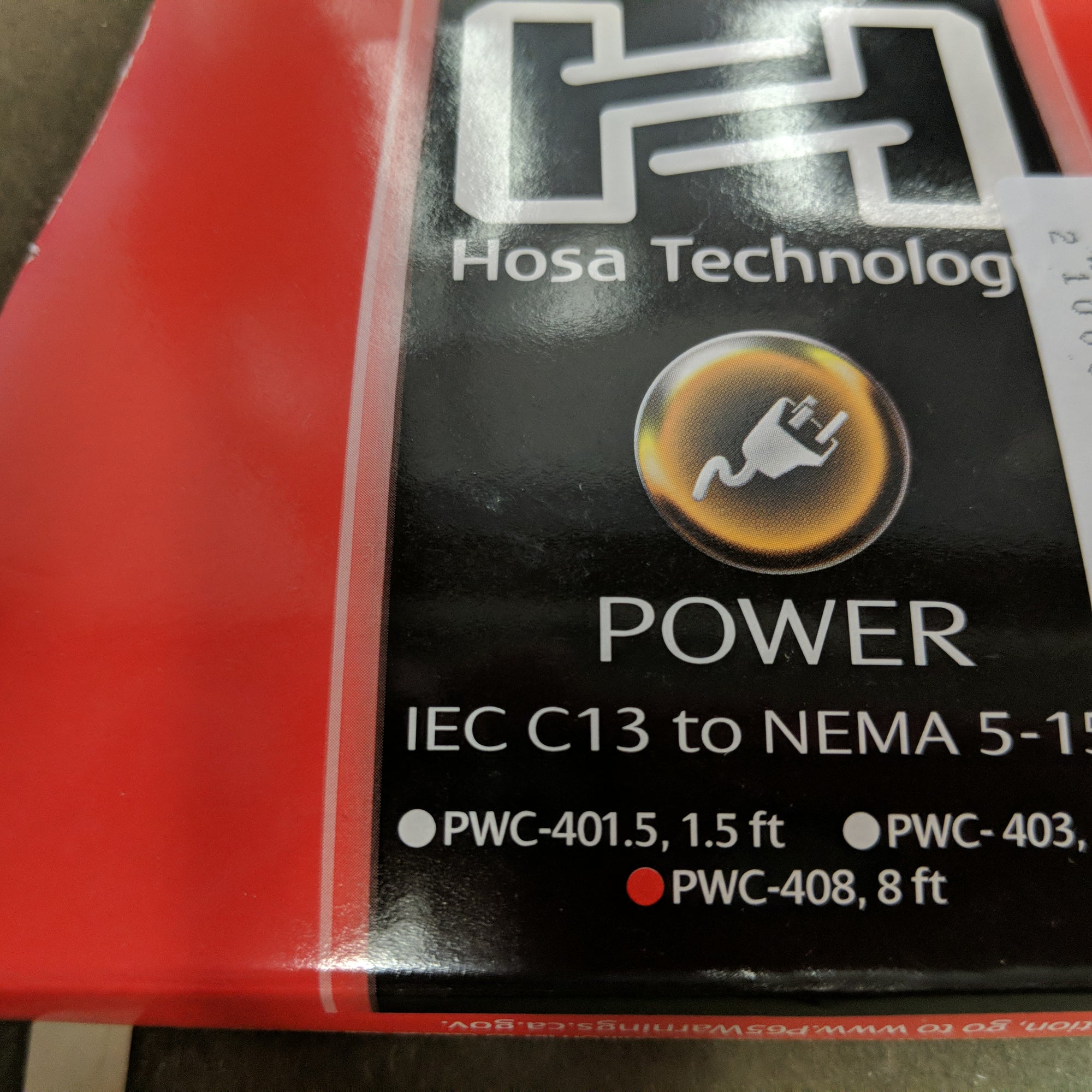Hosa PWC-408 Power Cable 8 ft.