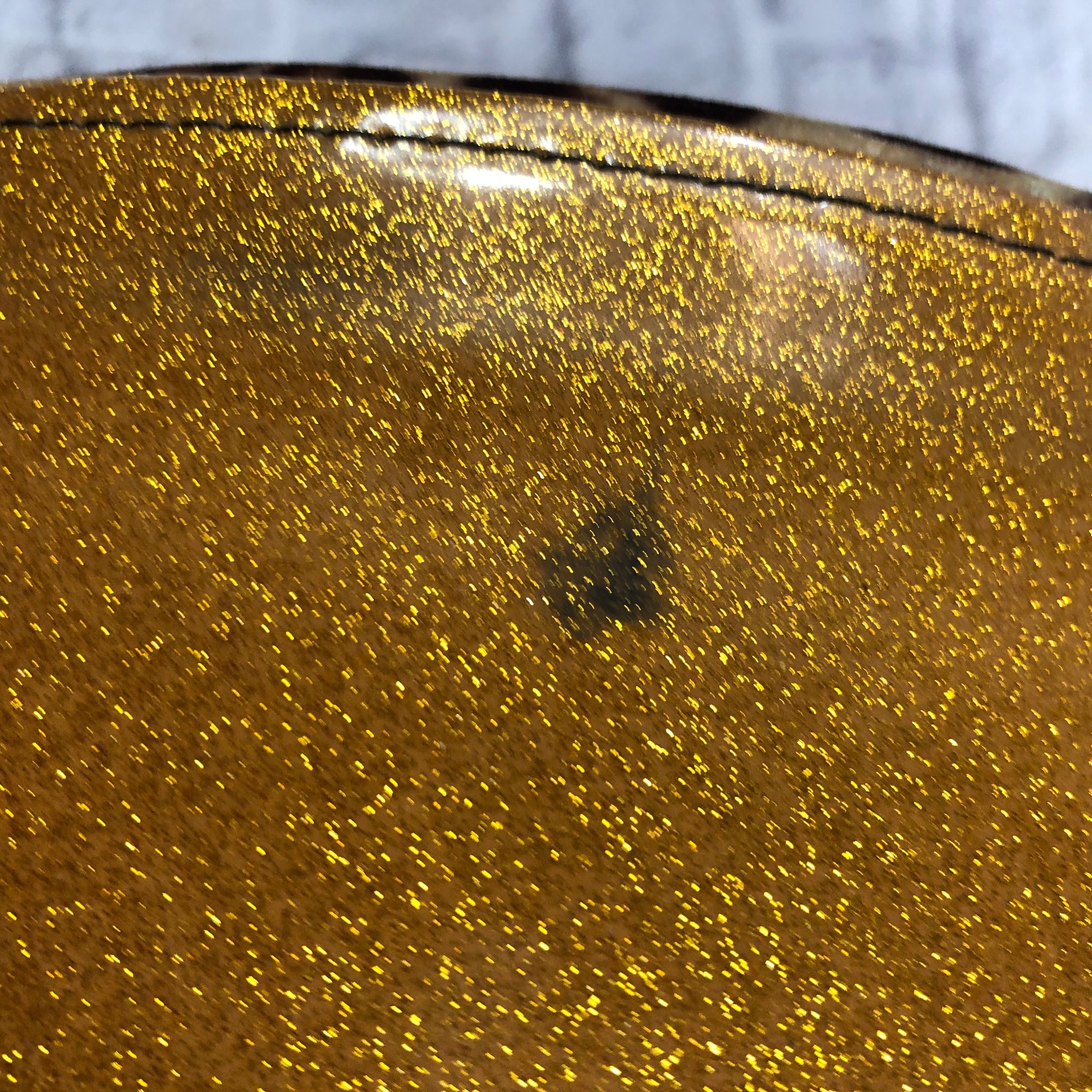 Pork Pie Leopard and Gold Sparkle Drum Throne Seat