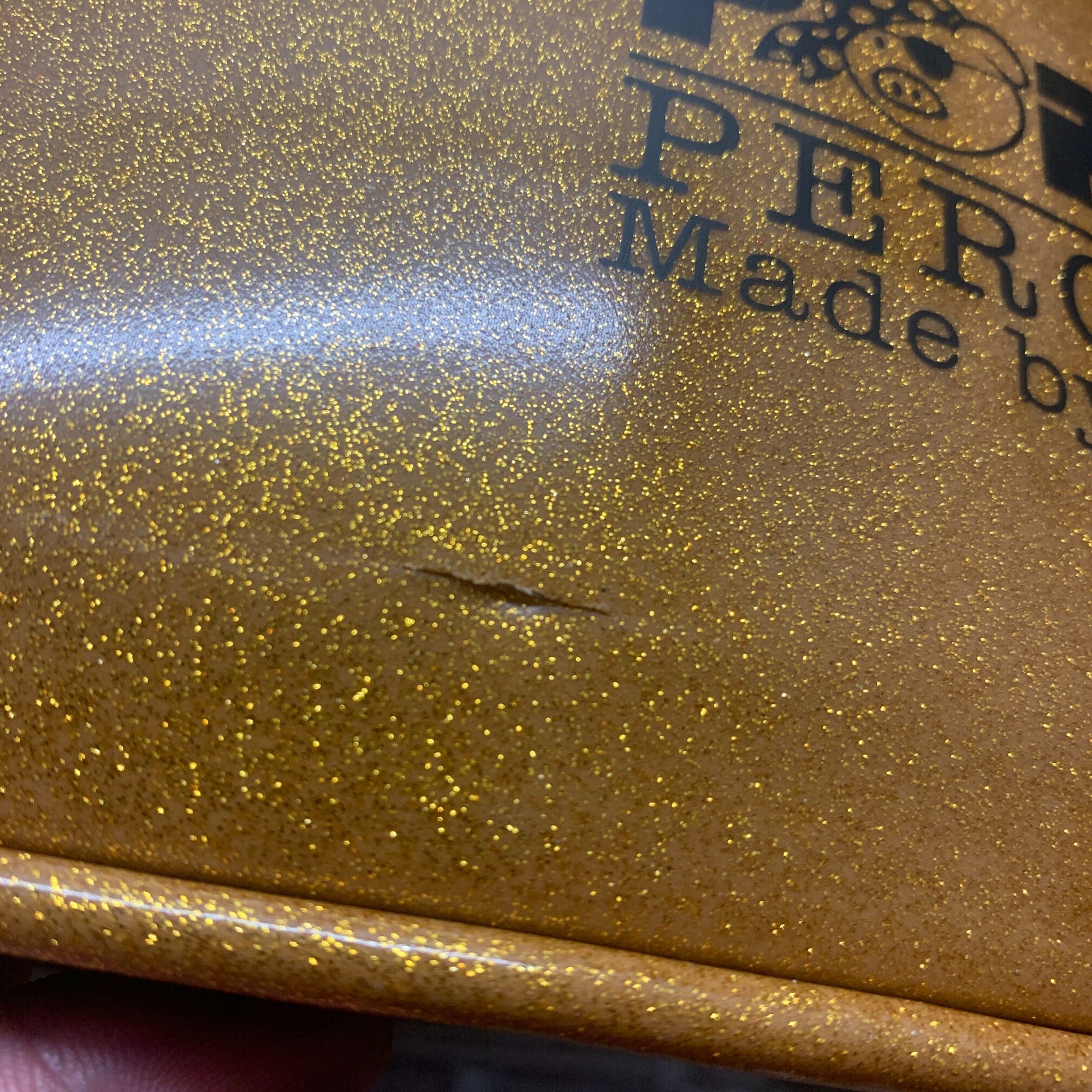Pork Pie Leopard and Gold Sparkle Drum Throne Seat