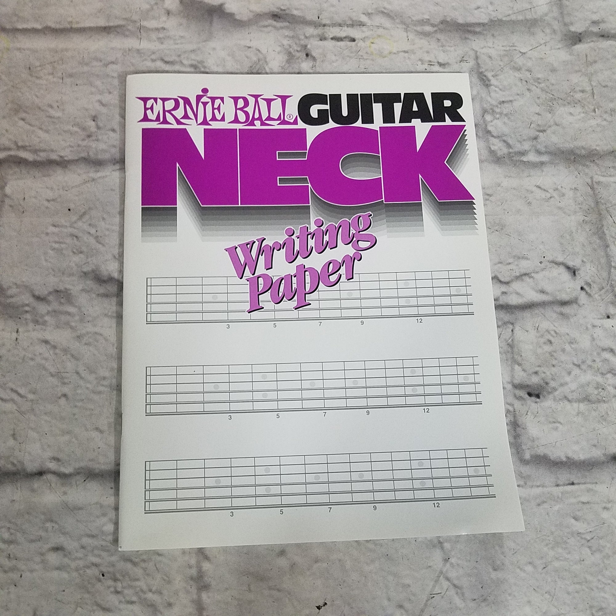Ernie Ball Tab Writing Paper