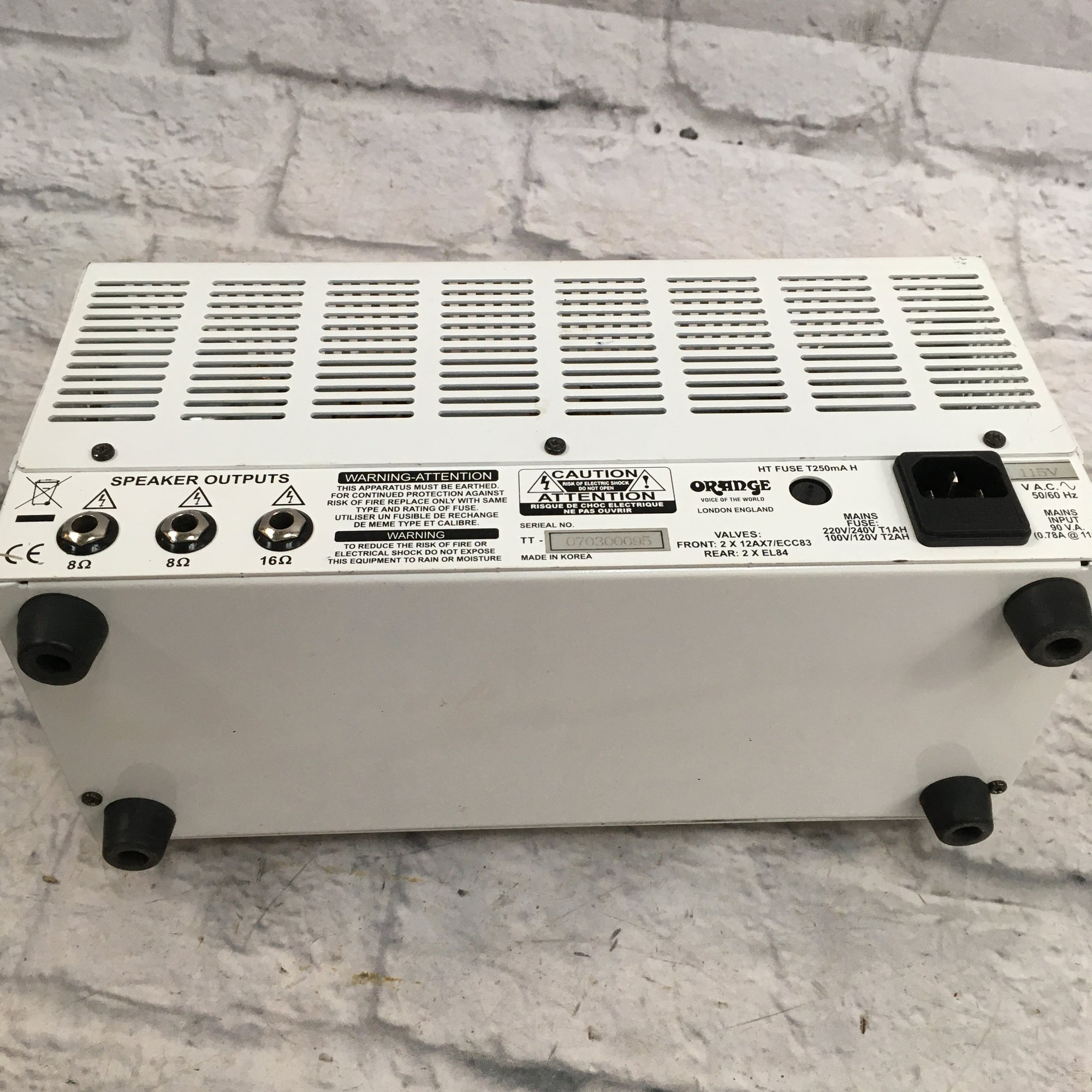Orange Tiny Terror 15-Watt Tube Head MODIFIED