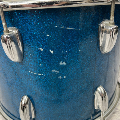 Vintage 1970s Slingerland 14x10 14x10" Rack Tom - Blue Sparkle